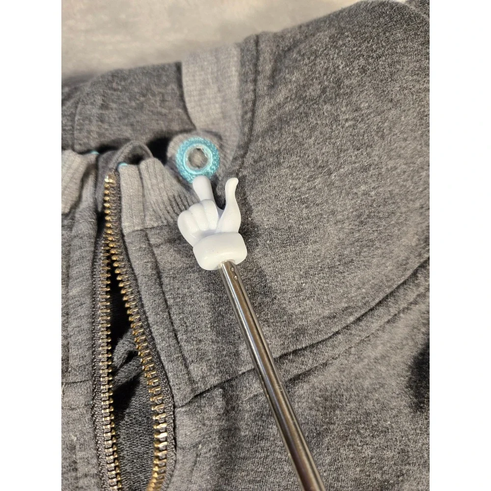 Lululemon Scuba Full Zip Hoodie Gray Teal Blue Women Size 2 Athletic Sweat